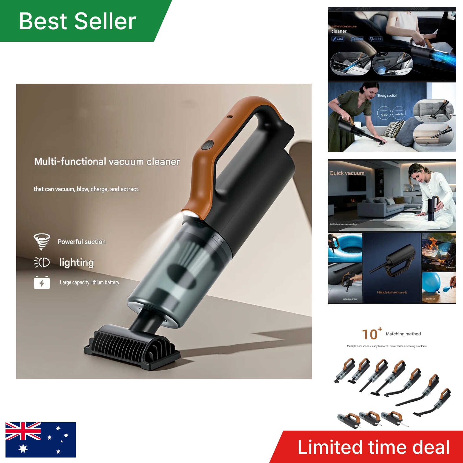 2026 Car Vacuum Cleaner With Powerful Suction Cordless Handheld Small